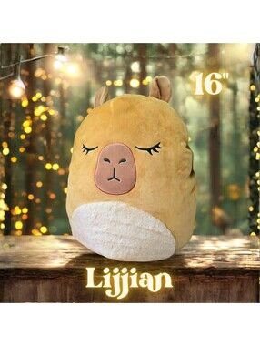 NWT Squishmallow Lijjian the Capebara 16"